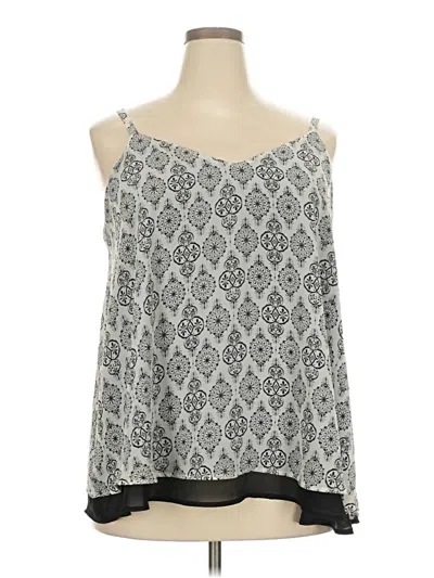 Pre-owned Torrid Tank Top Silver Cold Shoulder Neckline Tops