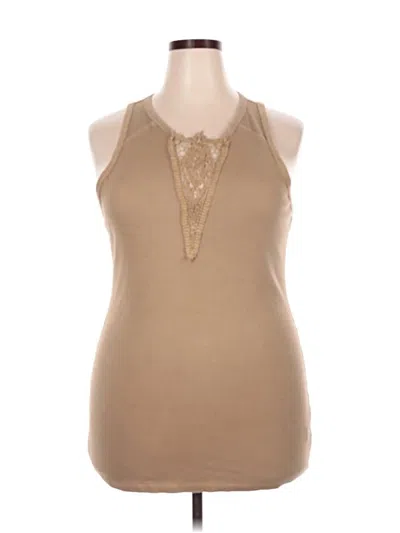 Pre-owned Torrid Tank Top Tan Halter Neckline Tops