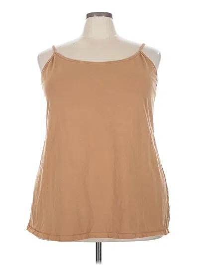 Pre-owned Torrid Tank Top Tan Strapless Neckline Tops In Brown