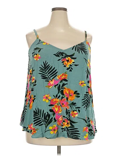 Pre-owned Torrid Tank Top Teal Halter Neckline Tops