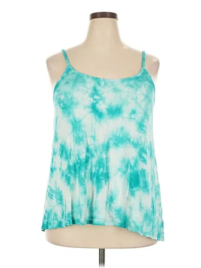 Pre-owned Torrid Tank Top Teal Halter Neckline Tops