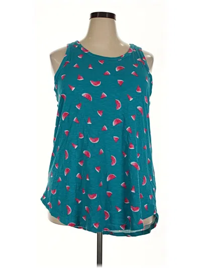 Pre-owned Torrid Tank Top Teal Halter Neckline Tops