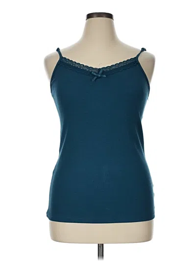 Pre-owned Torrid Tank Top Teal Halter Neckline Tops
