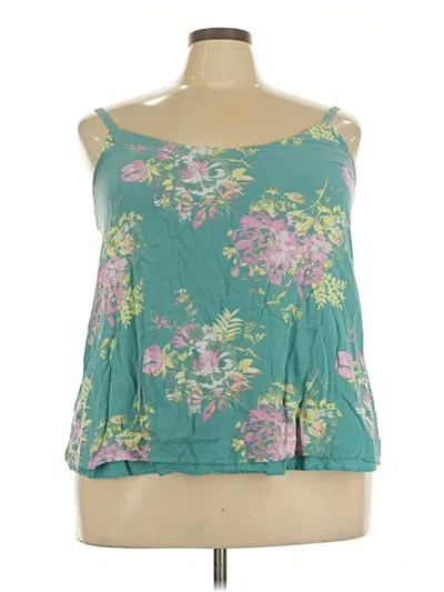 Pre-owned Torrid Tank Top Teal Strapless Neckline Tops
