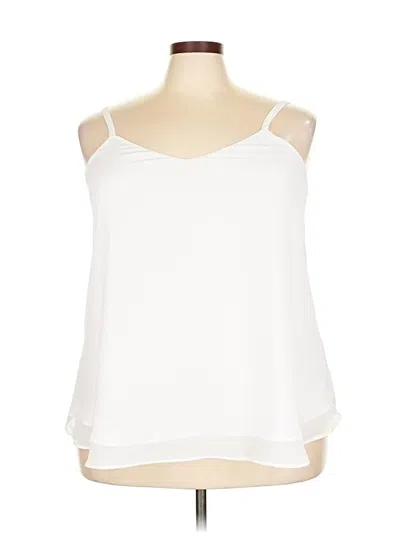 Pre-owned Torrid Tank Top White Cold Shoulder Neckline Tops