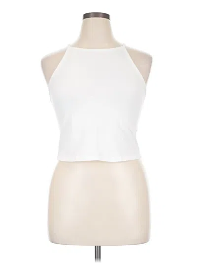 Pre-owned Torrid Tank Top White Halter Neckline Tops