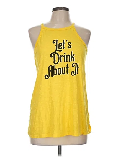 Pre-owned Torrid Tank Top Yellow Halter Neckline Tops