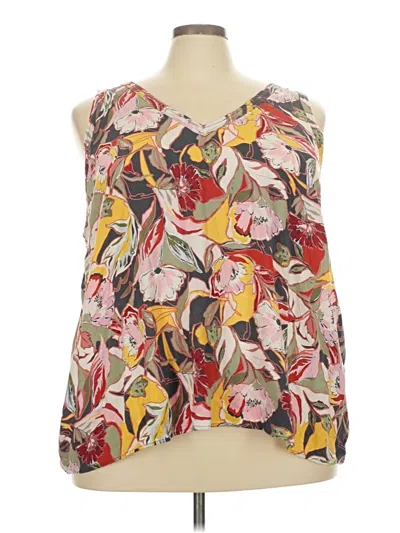 Pre-owned Torrid Tank Top Yellow Strapless Neckline Tops