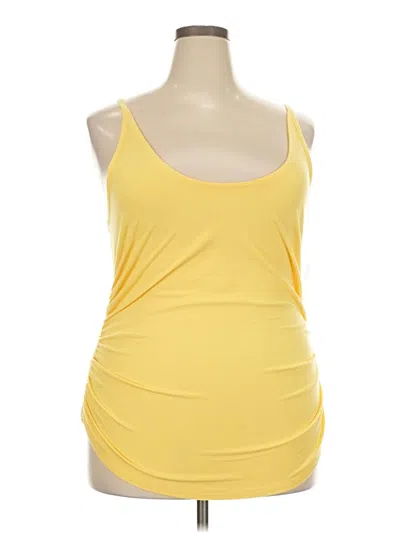 Pre-owned Torrid Tank Top Yellow Strapless Neckline Tops