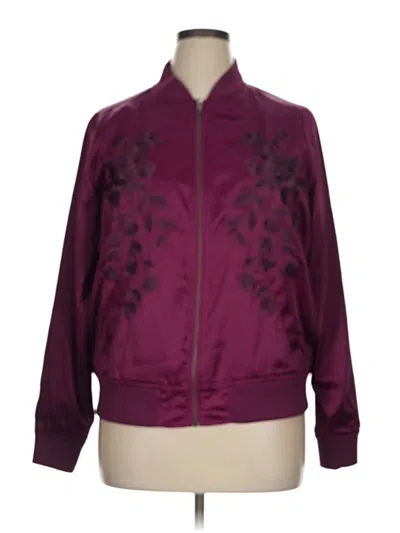 Pre-owned Torrid Track Jacket In Burgundy