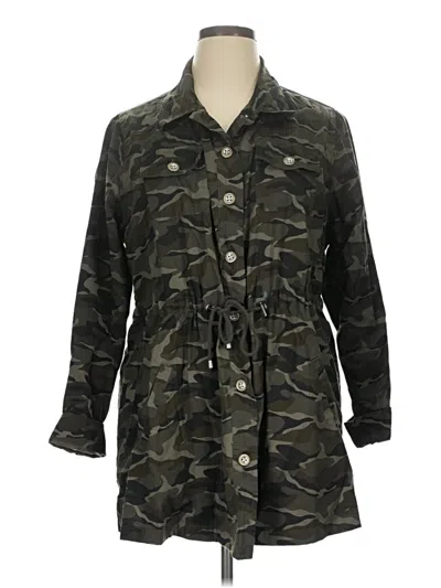 Pre-owned Torrid Trenchcoat In Green