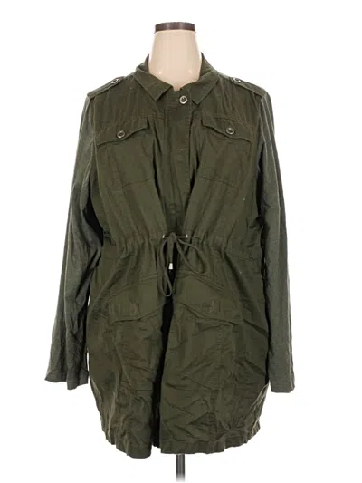 Pre-owned Torrid Trenchcoat In Green