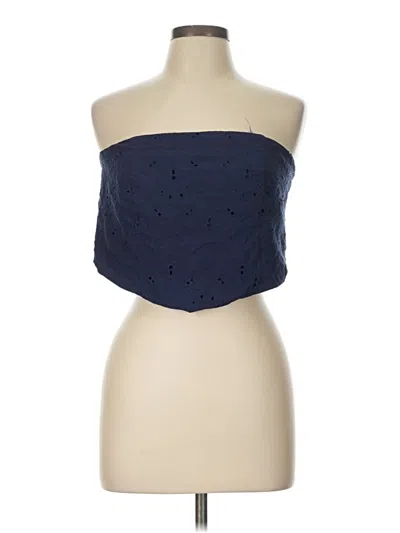 Pre-owned Torrid Tube Top Blue Strapless Neckline Tops