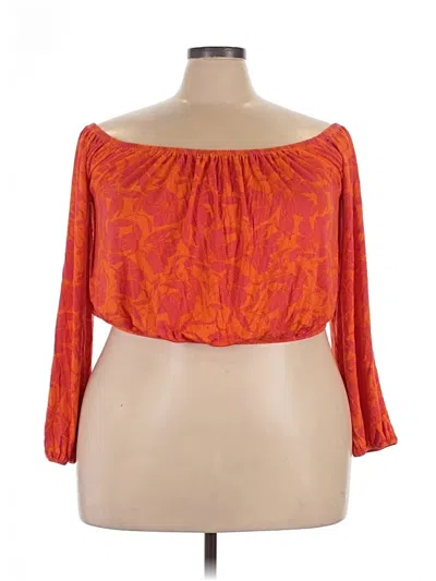 Pre-owned Torrid Tube Top Orange Strapless Neckline Tops