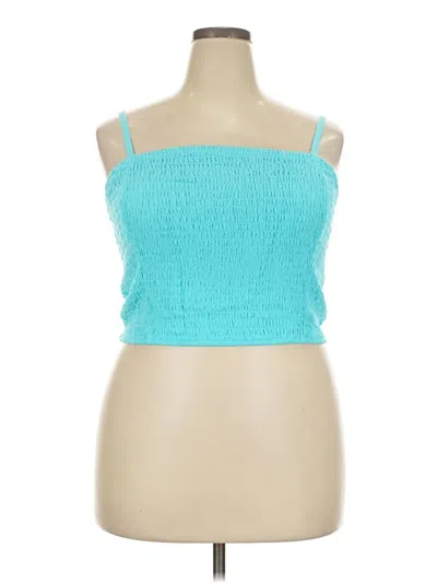 Torrid Tube Top Teal Strapless Neckline Tops