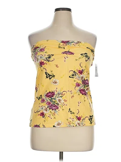 Torrid Tube Top Yellow Strapless Neckline Tops