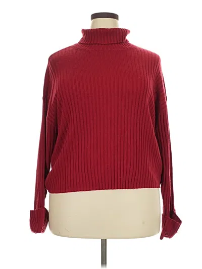 Pre-owned Torrid Turtleneck Sweater In Burgundy