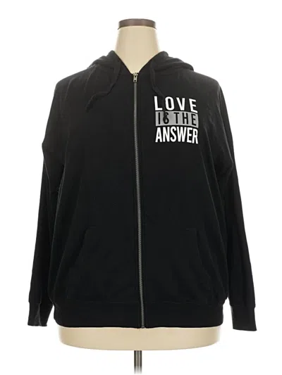 Pre-owned Torrid Zip Up Hoodie In Black