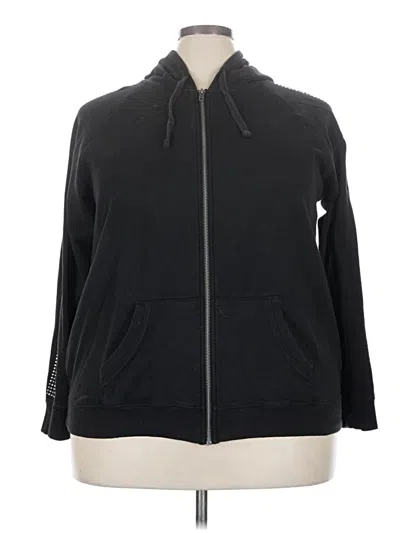 Pre-owned Torrid Zip Up Hoodie In Black