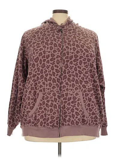 Pre-owned Torrid Zip Up Hoodie In Brown