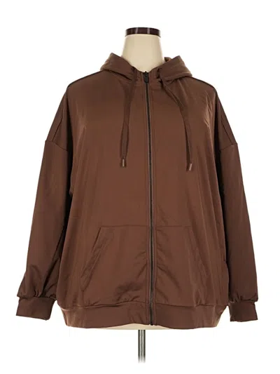Torrid Zip Up Hoodie In Brown