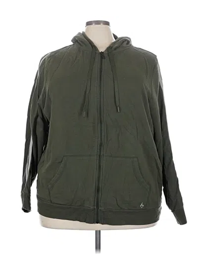 Pre-owned Torrid Zip Up Hoodie In Green