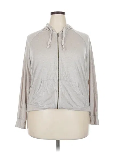 Pre-owned Torrid Zip Up Hoodie In Silver