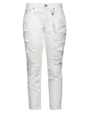 Tortoise Woman Jeans Ivory Size 30 Cotton In White