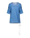 Tortona 21 Woman Sweater Pastel Blue Size S Linen, Cotton In Blue