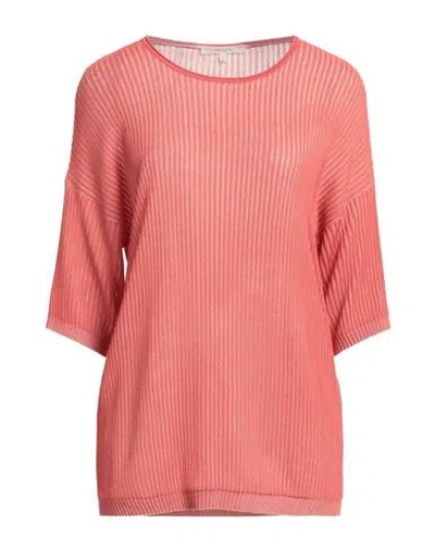 Tortona 21 Woman Sweater Salmon Pink Size M Cotton
