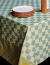 Tortuga Forma Checker Tablecloth Reversible In Blue