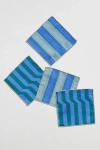 Tortuga Forma Double Sided Cocktail Napkin Set In Marine At Urban Outfitters In Blue