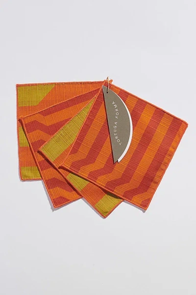TORTUGA FORMA DOUBLE SIDED COCKTAIL NAPKIN SET IN VERMILLION AT URBAN OUTFITTERS