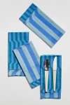 Tortuga Forma Double Sided Dinner Napkin Set In Marine At Urban Outfitters In Blue
