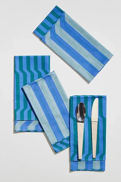 TORTUGA FORMA DOUBLE SIDED DINNER NAPKIN SET IN MARINE AT URBAN OUTFITTERS