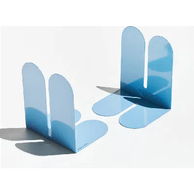 Tortuga Forma Dumbo Bookend Pair Colorful Series In Blue