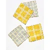 Tortuga Forma Grid Cocktail Napkins Set Of 4 In Multi