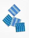Tortuga Forma Stripe Cocktail Napkins Set Of 4 In Blue