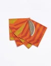 Tortuga Forma Stripe Cocktail Napkins Set Of 4 In Orange