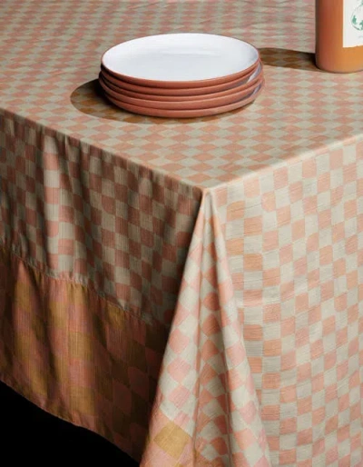 Tortuga Forma Tablecloth Reversible Checker Rosewood