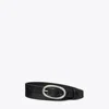 Tory Burch 1" Medium Pierced Buckle Belt In Black
