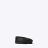 Tory Burch 1" Miller Pebbled Powder-coated Belt In Black
