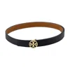 Tory Burch 1" Miller Reversible Belt In Black