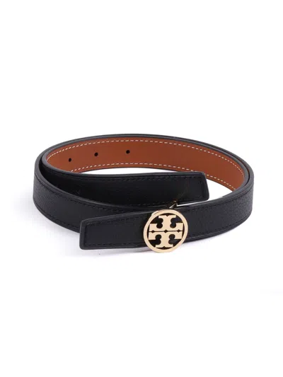 Tory Burch 1" Miller Reversible Belt In Black