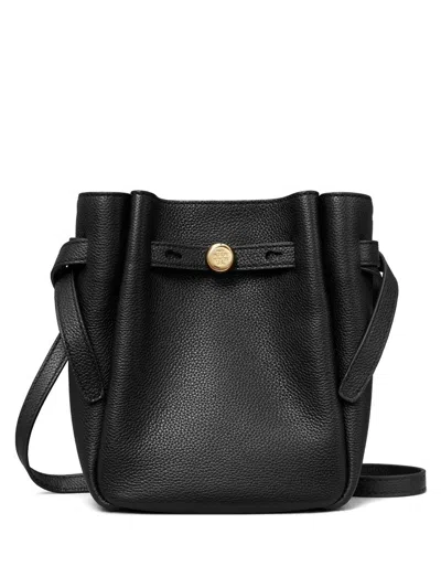 Tory Burch Romy Leather Crossbody Bag In Black