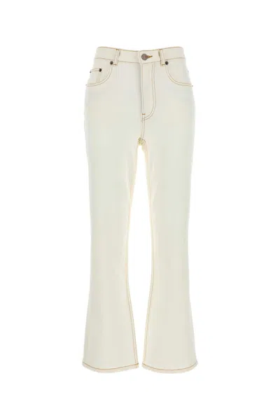 TORY BURCH TORY BURCH WHITE DENIM JEANS
