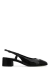 Tory Burch Black Leather Pumps In Multi