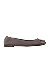 Tory Burch 10mm Logo-plaque Ballerina Shoes In Black