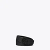 Tory Burch 1.5" Miller Pebbled Powder-coated Belt In Black