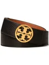 Tory Burch Miller Reversible Belt In Schwarz